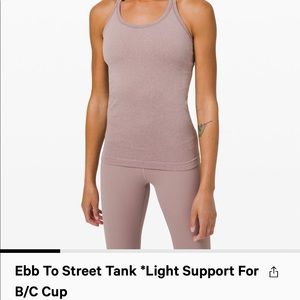 Lululemon Ebb to Street Tank Size 4